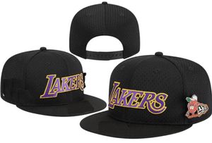 American Basketball "Lakers" Snapback Hats Teams Luxury Designer Finals Champions Locker Room Casquette Sports Hat Strapback Snap Back Adjustable Cap a18