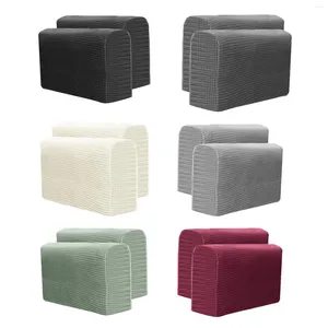 Chair Covers 1 Pair Removable Sofa Armrest Cover Thick Polyester Stretchy Armchair Slipcover