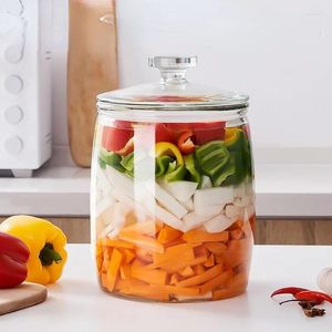 Storage Bottles Pickles Earthen Jar Household Glass Large Capacity Thickened Pickled Sealed