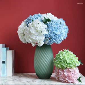 Decorative Flowers 1pcs Wedding Bride Bouquet Artificial Large Hydrangea High Quality Silk Home Diy Flower Arrangement Table Decoration