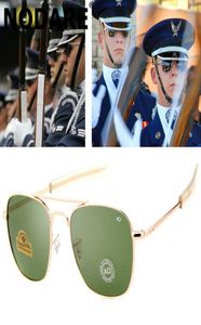 Novos óculos de sol da aviação homens 2021 marca de alta qualidade Exército americano Optical óptico de sol do sol lentes piloto de vidro masculino Oculos2519365