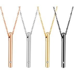 women opened perfume bottle pendant stainless steel gold plated small chain necklace set9450004