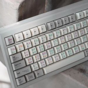 Acessórios 142 Keys Retro Programmer Keycaps para teclado mecânico CherryProfile Keycap diysublimation keycaps estilo vintage