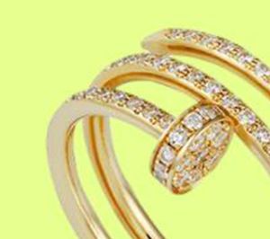 Love Nail Ring Designer juralery помолвка бриллиантовые кольца для женщин Роскошное золото золото золото серебряный титан 2720751