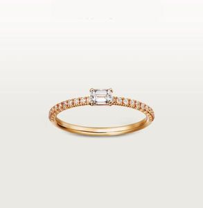 Love Diamond Ring Designer Jewlery Women Women noivado Anéis de casamento de luxo anel de moissanite em ouro rosa prata titânio7042155