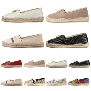 Espadrilles Designers Casual Shoes womens Fisherman Luxurys Ladies Flat Beach Half Fashion Woman Loafers leather Canvas platform Print slip-on outdoor sneakers