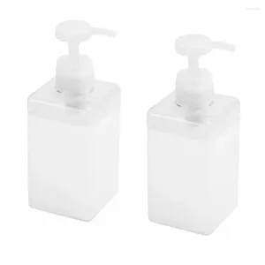 Dispensador de sabão líquido 2pcs garrafa de plástico vazia Bomba de plástico 450 ml Recipiente cosmético de shampoo recarregável