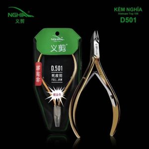 NGHIA D-501 Gold Dead Skin Scissors with 16 Blade for Nail Tool A Precision Instrument for Professional Nail Care