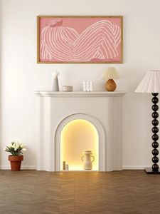 Płytki dekoracyjne prosta szafka na ścianę kominka z światłami wejściowymi ins curio