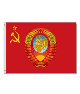 Sovjetunionen CCCP USSR Ryssland Flag 3x5 Anpassad 3x5 Tryckt högkvalitativt hängande hela landet 150x90cm Annonsering 9551858