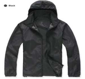 drop Summer Womens Mens Brand Rain Jacket Coats Outdoor Casual Hoodies Windproof and Waterproof Sunscreen Face Coats Blac7120442