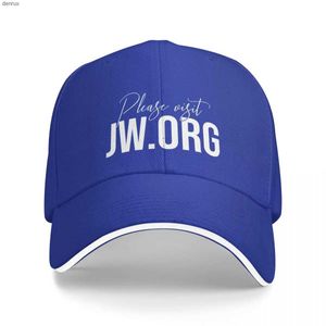 Caps de bola, por favor, visite JW.org Baseball Cap Hat Hat Trucker Hats Hat Hat Golf Men Cap Womensl240413