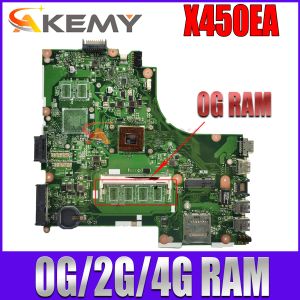 Moderkort X450EA Notebook Mainboard med E12100 CPU 0GB 2GB 4GB RAM för ASUS X450EA X450E X450EP A450C X450CC X450C Laptop Motherboard