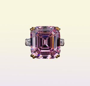 Onerain Classic 100 925 Sterling Silver Emerald Cut Topaz Citrine Sapphire Gemstone Engagement Paar Ringe Juwely Ganz v1912021807265