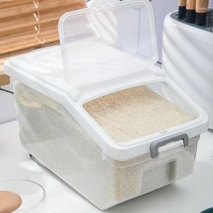 Lagerflaschen 10 kg Küchen Reis Barrel Haushalt versiegelter Kastenzylindermehl Feuchtigkeitssicher insektensicher
