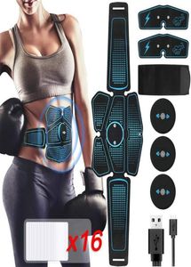 Abdominal EMS Muscle Stimulator Charging ABS Gel Pad Stimulator Belt Slimming Bandage Vibration Fitness Equipments Slimming7107481