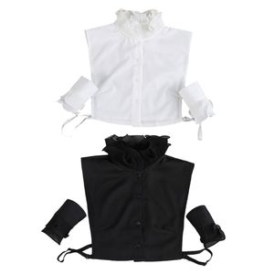 Halvskjorta Blus Ruffled Stand-Up Fake Collar Clothing Accessories for Women