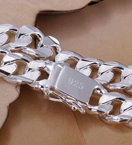 Bracciale pulsera de primera ley para hombre y mujer brazalete plata esterlina 925 colore Fino 10mm cuadrado39219108892968