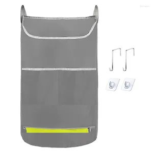 Laundry Bags Hamper Over The Door Large Capacity Multi-Pocket Bag Opening Bathroom Clothes Storage