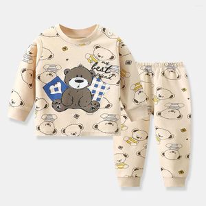 Одежда наборы детей, набор для мальчика, пижама, хлопок детские дети осенние брюки для одежды дома для младенцев, рожденных нарядами