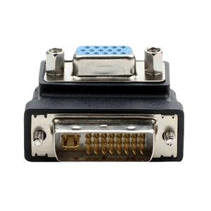 Dvi-i 24+5 da maschio a vga 15 pin femmina 90 gradi Adattatore convertitore ad angolo destro Adattatore convertitore HD Adattatore da 15 pin VGA a DVI 24+5 Adattatore un versatile