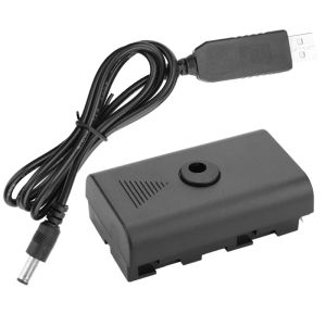 Versorgt DC -Koppler Virtual Batterie -Netzteil -Adapter -Kamera Leuchte Mobiles Stromversorgung für Sony NP F550 F570 mit USB -Kabel geeignet