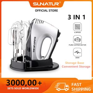 Blender Sunatur Hand Mixer 110240V Blender 300 W Electric Food Robotnik 3 w 1 mikser kuchenny Mikser maszynowy do pieczenia