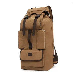 Backpack Casual Canvas de grande capacidade Men's vestível e feminino esportes ao ar livre Montanhismo viajar