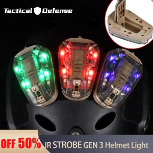 Lights Airsoft Sport Helmet Light Gen 3 Tactical Helstar 6 Signal Green Red Ir Strobe Lamp Lamp