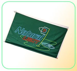 Naturdays Natural Light Banner Flag Green 3x5ft Printing Polyester Club Team Sport inomhus med 2 mässing GROMMETS3428881