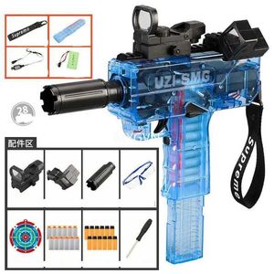 Giocattoli per pistola giocattolo uzi pistola elettrica soft proiettile continuo scatto sotterraneo modello di tiro a pistola blaster boy adulto esterno cs prop yq240413bswi