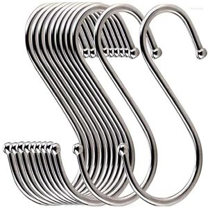 Hooks 5/10Pcs Stainless Steel S-Shape Hook Multi-function Railing Hanger Clasp Holder Bedroom Kitchen Bathroom Hanging Storage Tools