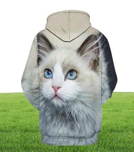 Men039s felpe con cappuccio di felpe carine gatto ragazzo outdoor da stampa 3d con cappuccio con cappuccio per maglione per animali domestici Pullover Sports Sports Autunno e 8568702