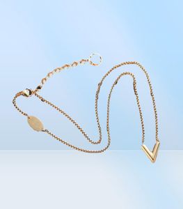 Klassisk designer pendell charm armband guld kärlek v halsband mode smycken armband pläterad bokstav enkel hjärta lyx hänge2473093