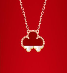 Fourleaf Clover Necklace Women 18k Color Gold Gold Classic Fashion High Quality Gift Box7752936