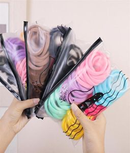 4 5cm 100pcs Bag Girls Scrunchies Elastic Hair Band Kinder Haarzubehör für Girl Krawatte Baby Ring Seil Kopfwege254q7304990