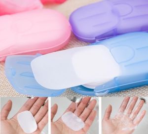 Portable Disposable Travel Soap Paper Flakes Clean Sterilization Each box 20 Sheets Outdoor Items Necessary Cleaning Supplies5804327