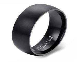 Round Surface Mens Classic Black Titanium Steel Plain Wedding Engagement Band Ring9610634