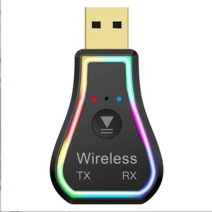 新しい2024 3 in 1レシーバートランスミッターBluetooth 5.0ステレオオーディオアダプター3.5 mm AUX RCA USB Jack Wireless Adapter for TV PCカーキット用