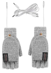 Women039s vinterhandskar vinter stickade cabrioletfingerlösa handskar mittens varma vante uppvärmning fast färg mentens7995416