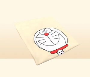 Högkvalitetsdesigner Tide Brand Joint Shortsleeved Tshirt Doraemon Classic Logo Print Loose Cotton Par Tee Ben42B1567525785