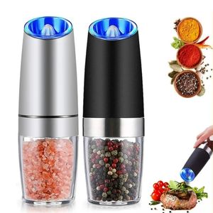 Pepper Mill Electric Herb kaffekvarn Automatisk tyngdkraft induktion Salt Shaker Grinders Machine Kitchen Herb Spice Mill Tools 240407