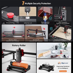 Algolaser DIY Kit Laser -Gravur Schneidmaschine 40*40 cm 32 -Bit -Tisch Küchenmöbel Holzbearbeitungswerkzeuge CNC -Graveur Cutter Cutter