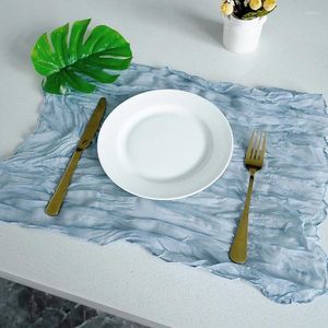 NACELAÇÃO DE TABELA 1PC Gaze Gaze Cheesecloth Placemats Seting Dining Wedding Party Banquets de Natal Arcos de Natal Decoração de Cake