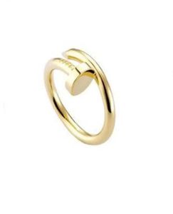 Designer Nail Band Rings for Love Man Woman Golden Rose Silver di alta qualità gioielli di lusso di lusso da donna Americi da uomo Rings Regalo SI7344152