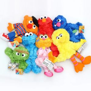 Original großer Sesam -Strahlung Hand Puppet Show Puppet Elmo Cartoon Weiche Plüsch -Puppe Geburtstag für Kinder Kinder Jahr Geschenke 240329