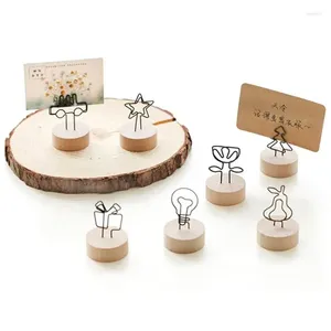 Frames Lovely Po Holder Romantic Fun Paper Clamp Simple Message Note Holders Wooden Picture Stand Vintage Home Decoration Ornaments