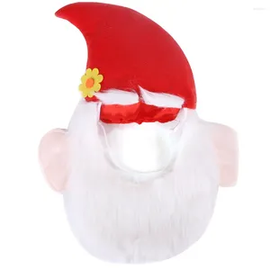 Hundkläder jul skägg huva hatt roliga husdjur ornament mode kläd kattklä upp kostym cosplay cap costumes