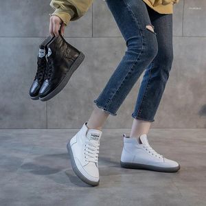 Scarpe casual vera pelle in pelle stivali caviglie caviglia di mucca tendine morbida suola donna inverno invernale neve