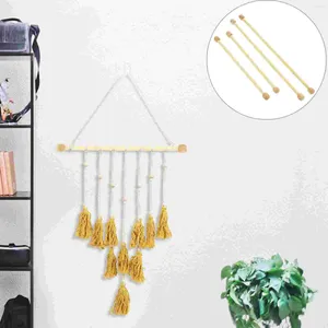 Tapestries 4 Pcs Hanging Rod Clothes Rack Heavy Duty Banner Pole Bamboo Woven Tapestry Blanket